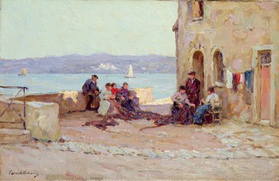 Mending Nets, Martigues, Provence by Terrick Williams